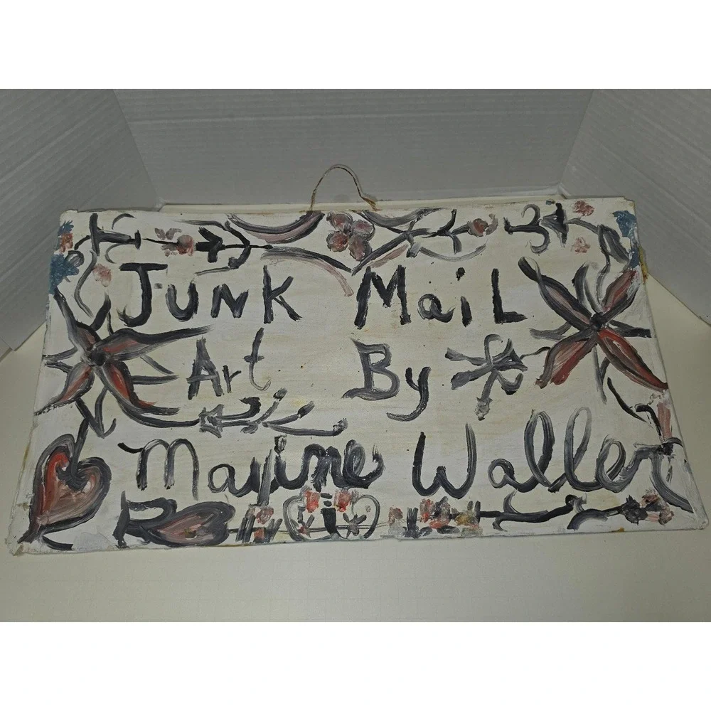 Maxine Waller Junk‎ Mail Art Scene regional folk artist from Georgia